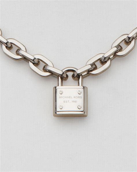 michael kors padlock toggle necklace